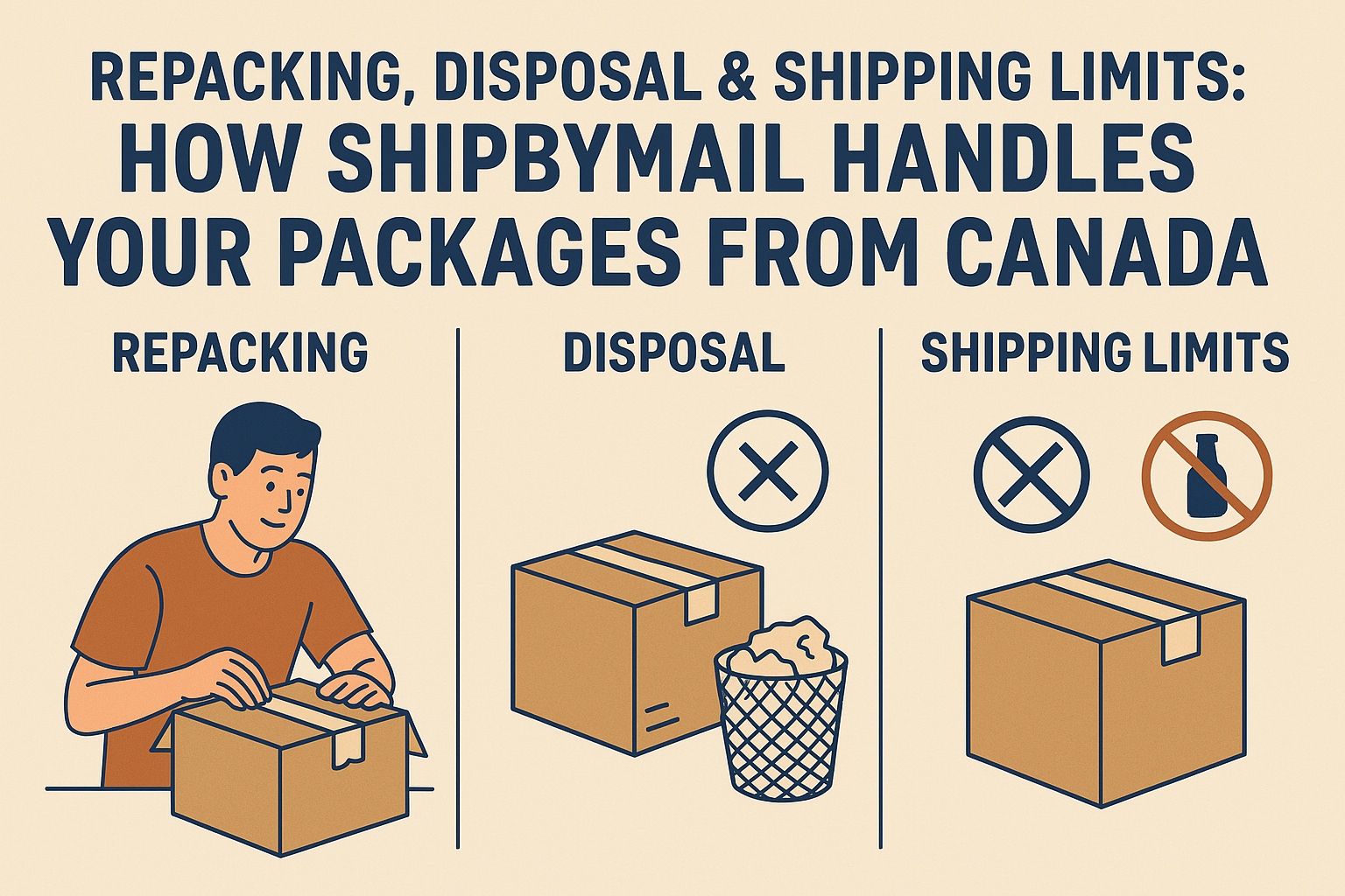 How ShipByMail Handles Your Packages: Repacking, Disposal & Shipping Limits