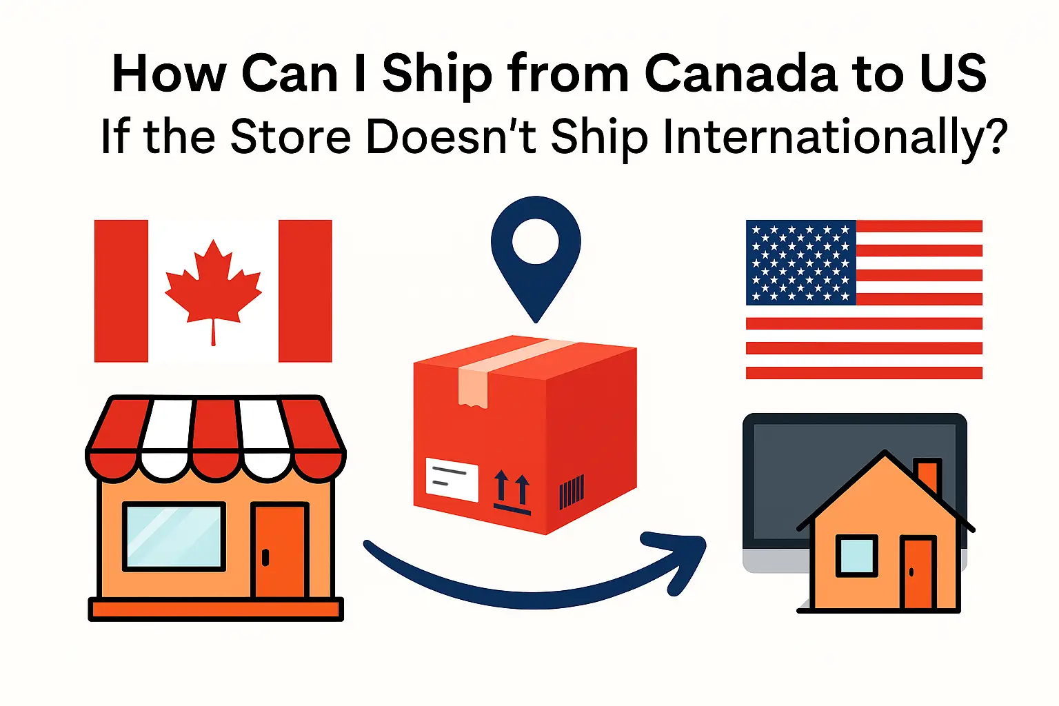 How to ship from Canada to the US if the store doesn’t ship internationally"