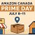 Amazon Canada Prime Day July 8–11 banner with ShipByMail parcel forwarding