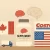 Flat-style illustration of a supplement bottle between Canadian and American flags with Costco.ca branding and a delivery truck